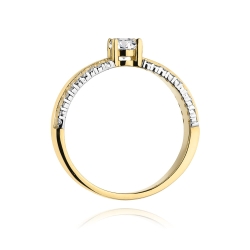 Pierścionek zaręczynowy z żółtego złota z diamentami 0,45ct Fire Of Love