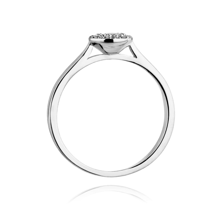 Pierścionek zaręczynowy z białego złota z diamentami 0,22ct Fire Of Love