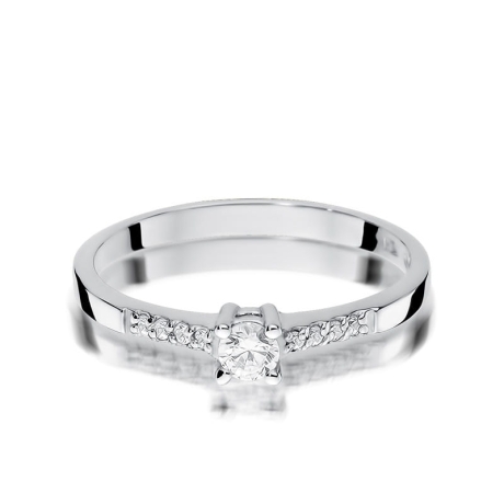 Przejdź do produktu Pierścionek zaręczynowy z białego złota z diamentami 0,22ct Fire Of Love