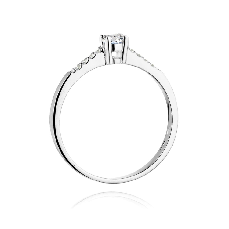 Pierścionek zaręczynowy z białego złota z diamentami 0,22ct Fire Of Love