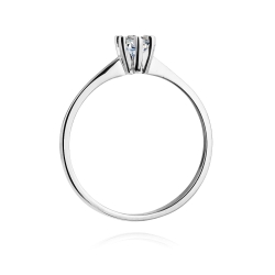 Pierścionek zaręczynowy z białego złota z diamentem 0,23ct Fire Of Love