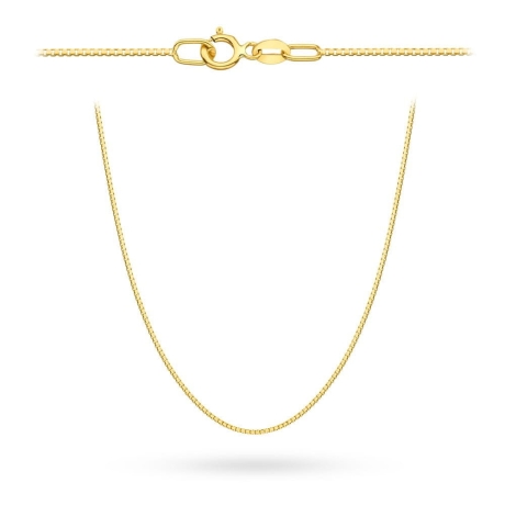 Przejdź do produktu Łańcuszek złoty - kostka - 45cm - 0,5mm (waga: 0,85g)