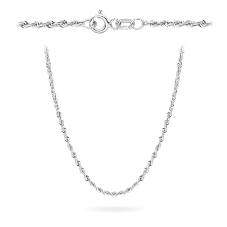 Przejdź do produktu Łańcuszek białe złoto - korda - 45cm - 1,0mm (waga: 2,69g)