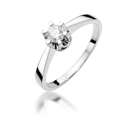 Przejdź do produktu Pierścionek zaręczynowy z białego złota z diamentem 0,25ct Fire Of Love 