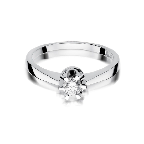 Przejdź do produktu Pierścionek zaręczynowy z białego złota z diamentem 0,25ct Fire Of Love 
