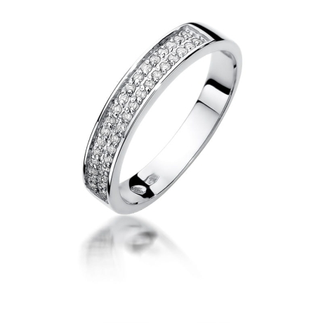 Przejdź do produktu Pierścionek zaręczynowy z białego złota z diamentami 0,18ct Fire Of Love