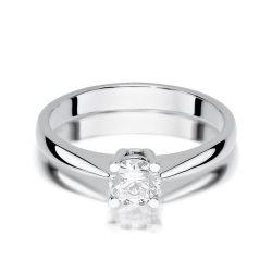 Pierścionek zaręczynowy z białego złota z brylantem 0,50ct Fire Of Love