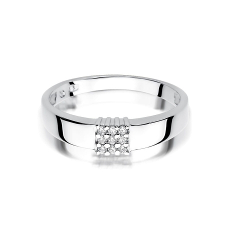 Przejdź do produktu Pierścionek zaręczynowy z białego złota z diamentami 0,05ct Fire Of Love