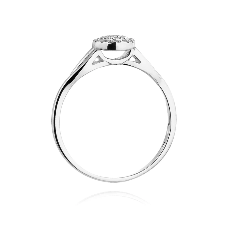Pierścionek zaręczynowy z białego złota z diamentami 0,12ct Fire Of Love