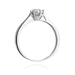 Pierścionek zaręczynowy z białego złota z diamentem 0,20ct Fire Of Love