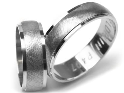 Przejdź do produktu Obrączki ślubne z białego złota półokrągłe 6mm Premium