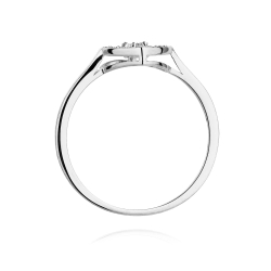 Pierścionek zaręczynowy z białego złota z diamentami 0,19ct Fire Of Love