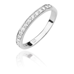Pierścionek zaręczynowy z białego złota z diamentami 0,20ct Fire Of Love