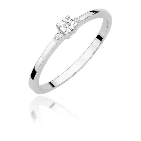 Przejdź do produktu Pierścionek zaręczynowy z białego złota z diamentami 0,02ct Fire Of Love