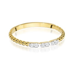 Pierścionek zaręczynowy z żółtego złota z brylantami 0,03ct Fire Of Love