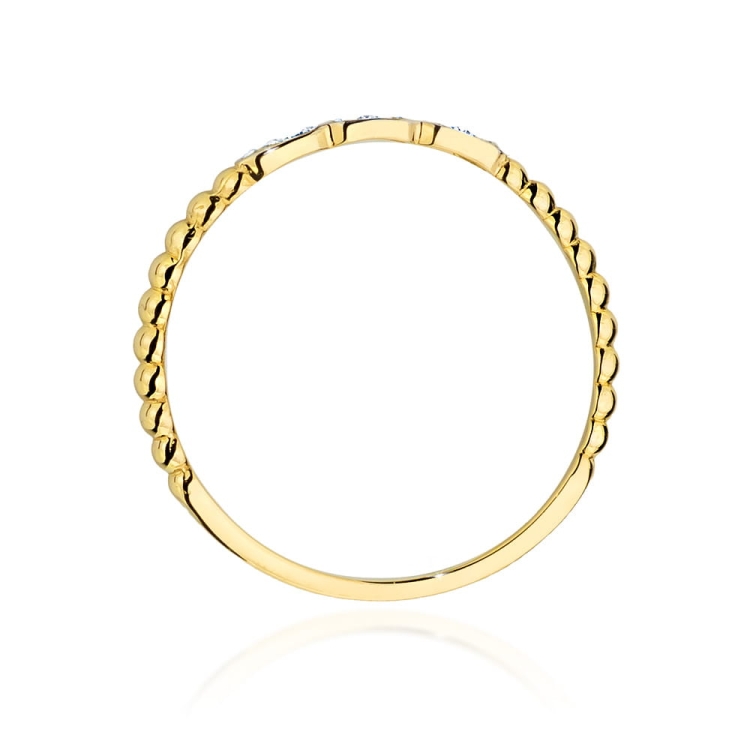 Pierścionek zaręczynowy z żółtego złota z brylantami 0,03ct Fire Of Love