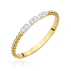 Pierścionek zaręczynowy z żółtego złota z brylantami 0,03ct Fire Of Love