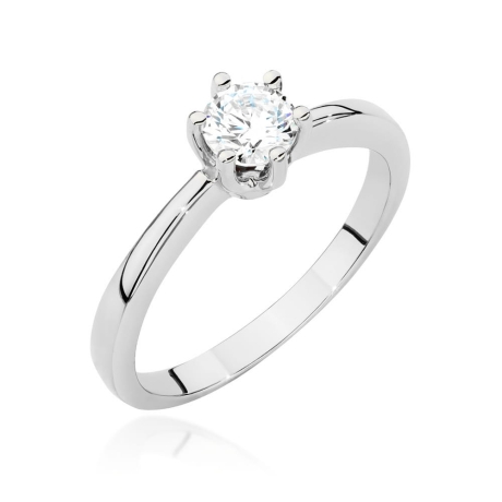 Przejdź do produktu Pierścionek zaręczynowy z białego złota z diamentem 0,40ct Fire Of Love