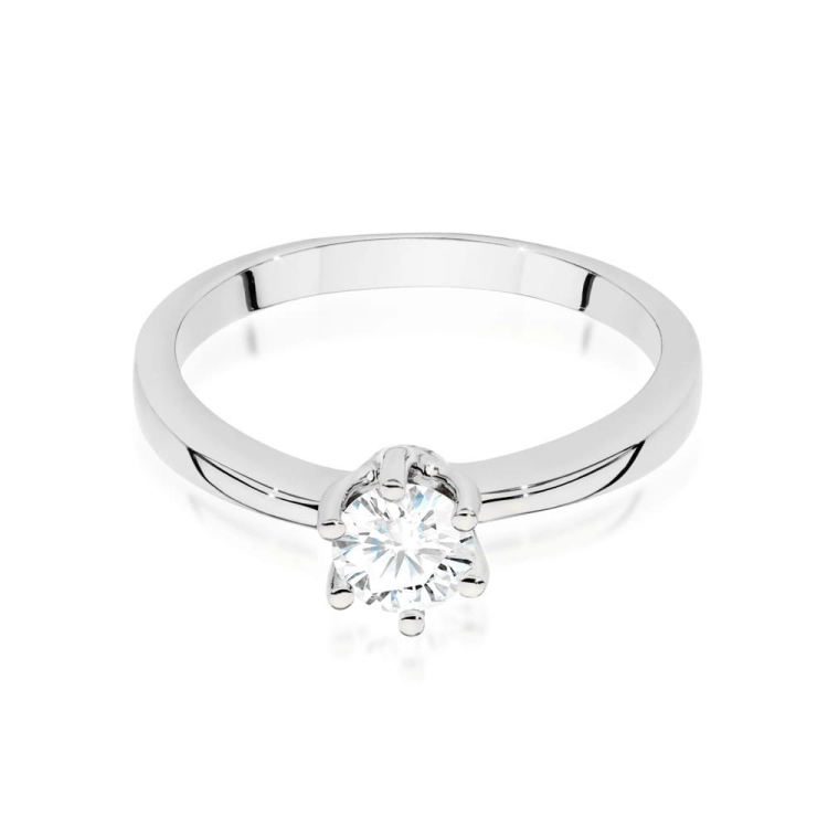 Pierścionek zaręczynowy z białego złota z diamentem 0,40ct Fire Of Love