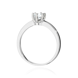 Pierścionek zaręczynowy z białego złota z diamentem 0,40ct Fire Of Love