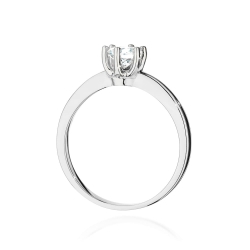 Pierścionek zaręczynowy z białego złota z diamentem 0,50ct Fire Of Love