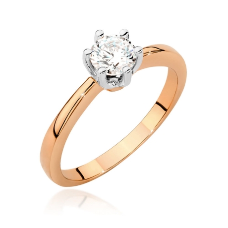 Przejdź do produktu Pierścionek zaręczynowy z różowego złota z diamentem 0,50ct Fire Of Love