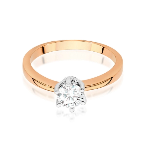 Przejdź do produktu Pierścionek zaręczynowy z różowego złota z diamentem 0,50ct Fire Of Love
