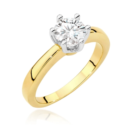 Przejdź do produktu Pierścionek zaręczynowy z żółtego złota z diamentem 0,70ct Fire Of Love