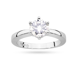 Pierścionek zaręczynowy z białego złota z diamentem 1,00ct Fire Of Love
