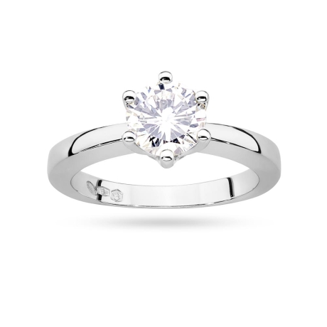 Przejdź do produktu Pierścionek zaręczynowy z białego złota z diamentem 1,00ct Fire Of Love