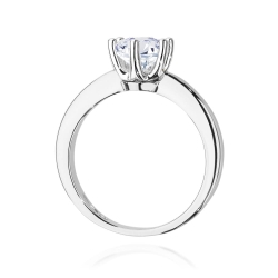 Pierścionek zaręczynowy z białego złota z diamentem 1,00ct Fire Of Love