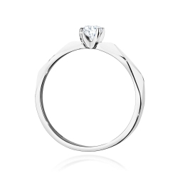 Pierścionek zaręczynowy z białego złota z diamentem 0,15ct Fire Of Love
