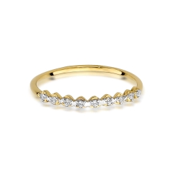 Pierścionek zaręczynowy z żółtego złota z diamentami 0,045ct Fire Of Love