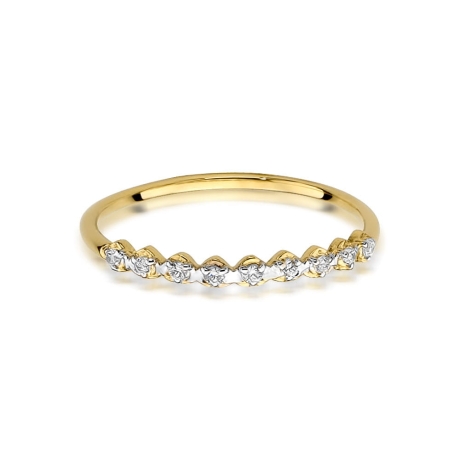 Przejdź do produktu Pierścionek zaręczynowy z żółtego złota z diamentami 0,045ct Fire Of Love 