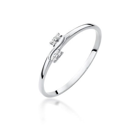 Przejdź do produktu Pierścionek zaręczynowy z białego złota z diamentami 0,03ct Fire Of Love