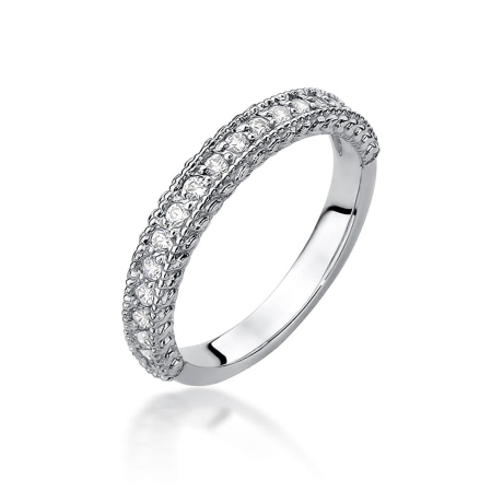 Przejdź do produktu Pierścionek zaręczynowy z białego złota z diamentami 0,24ct Fire Of Love 