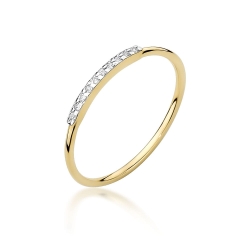 Pierścionek zaręczynowy z żółtego złota z brylantami 0,05ct Fire Of Love