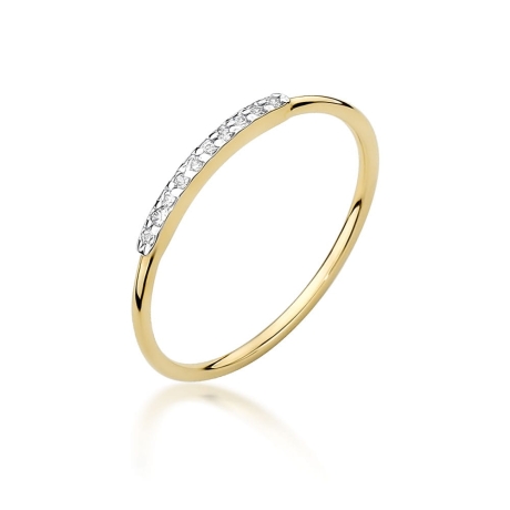 Przejdź do produktu Pierścionek zaręczynowy z żółtego złota z brylantami 0,05ct Fire Of Love