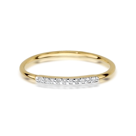 Przejdź do produktu Pierścionek zaręczynowy z żółtego złota z brylantami 0,05ct Fire Of Love