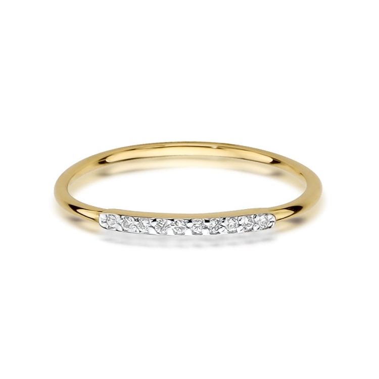 Pierścionek zaręczynowy z żółtego złota z brylantami 0,05ct Fire Of Love
