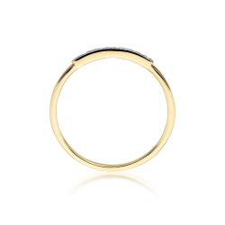Pierścionek zaręczynowy z żółtego złota z brylantami 0,05ct Fire Of Love