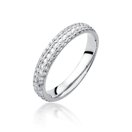 Przejdź do produktu Pierścionek zaręczynowy z białego złota z diamentami 0,23ct Fire Of Love 