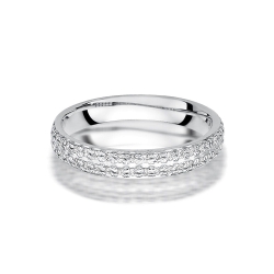 Pierścionek zaręczynowy z białego złota z diamentami 0,23ct Fire Of Love