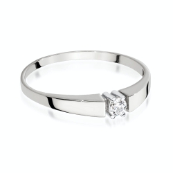 Pierścionek zaręczynowy z białego złota z diamentem 0,10ct Fire Of Love