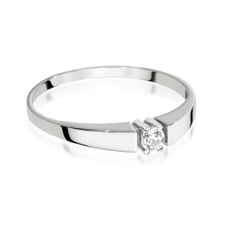 Przejdź do produktu Pierścionek zaręczynowy z białego złota z diamentem 0,10ct Fire Of Love