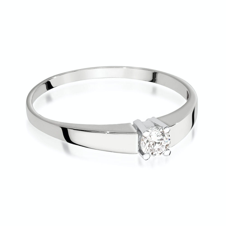 Pierścionek zaręczynowy z białego złota z diamentem 0,25ct Fire Of Love