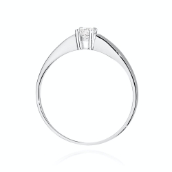 Pierścionek zaręczynowy z białego złota z diamentem 0,25ct Fire Of Love