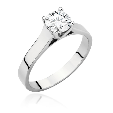 Przejdź do produktu Pierścionek zaręczynowy z białego złota z diamentem 0,70ct Fire Of Love 