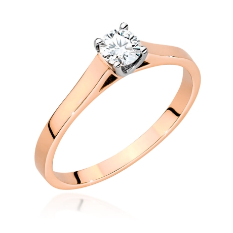 Przejdź do produktu Pierścionek zaręczynowy z różowego złota z diamentem 0,40ct Fire Of Love 