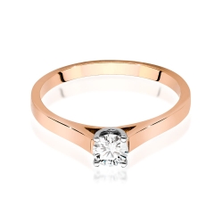 Pierścionek zaręczynowy z różowego złota z diamentem 0,40ct Fire Of Love